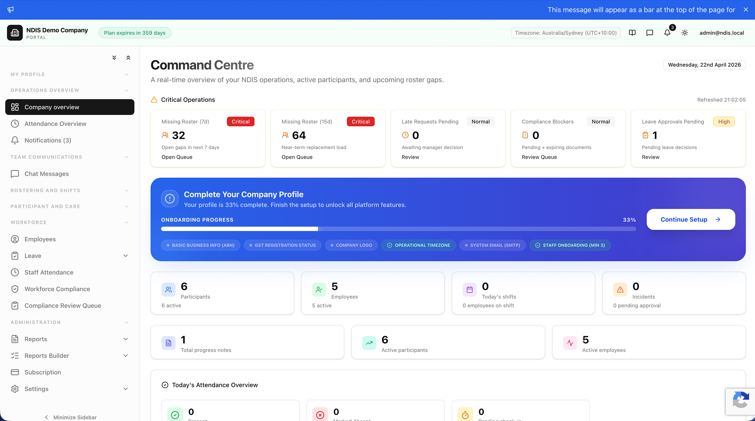Unified Command Dashboard