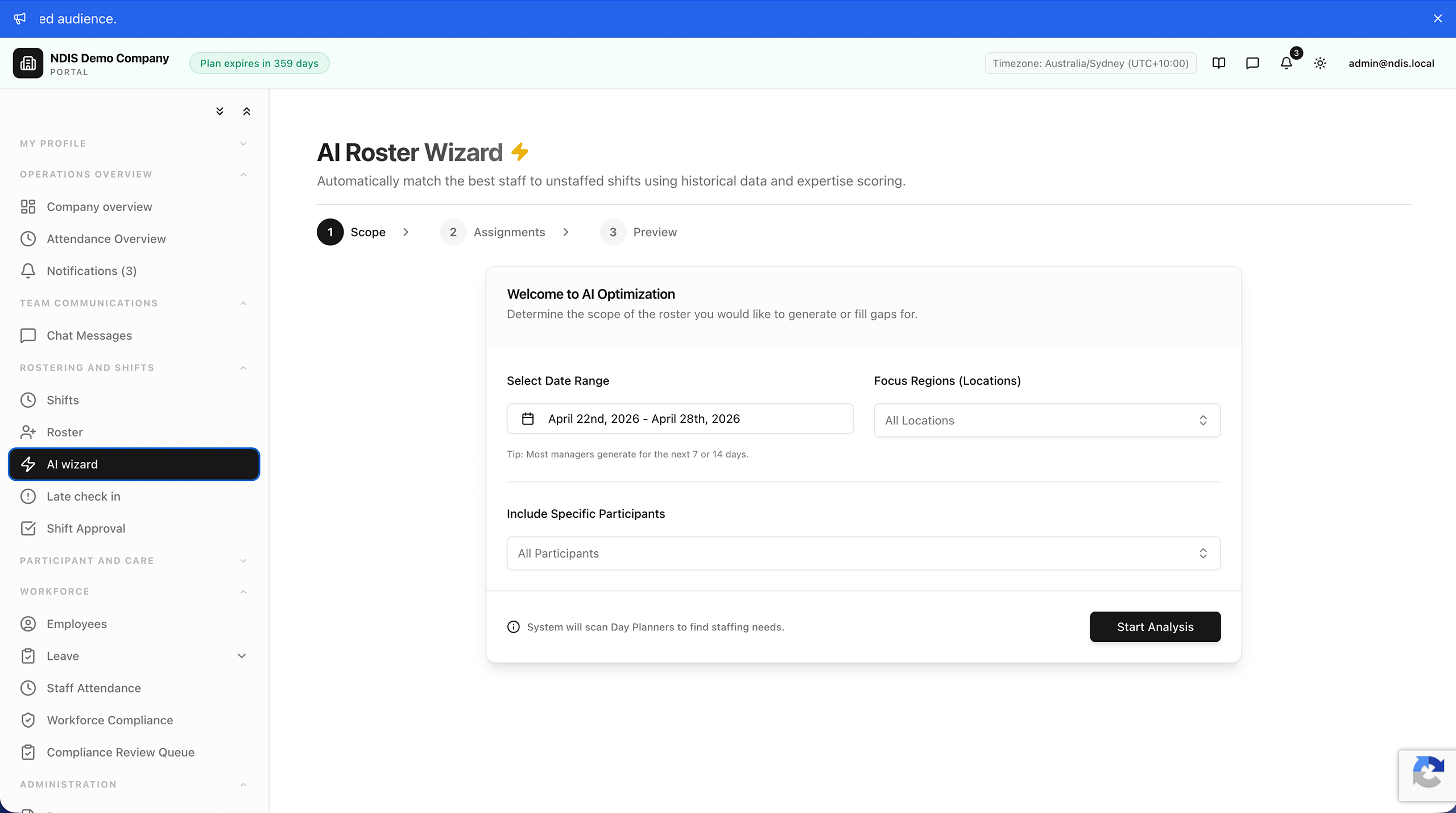 Intelligent AI Rostering