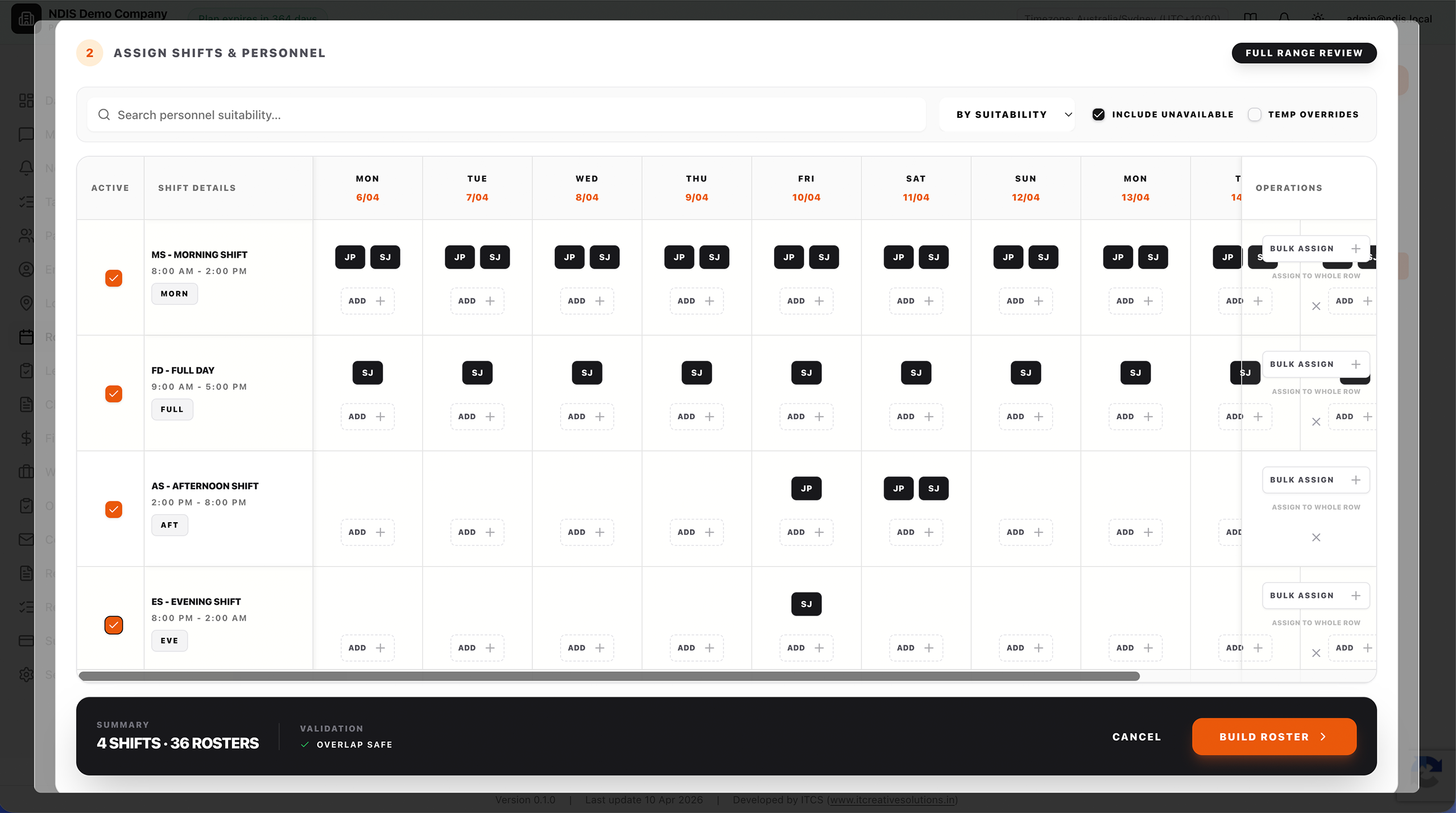 Bulk Roster Management